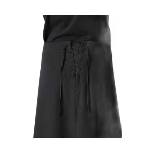 Wool Gabardine Back Lace Up Sailor Skirt