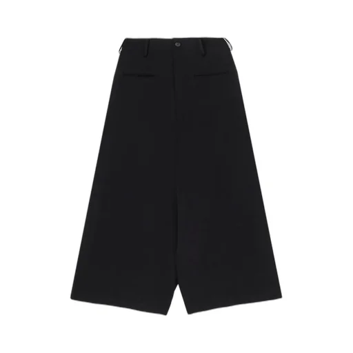 Gabardine R-Backside Flare Wide Pants