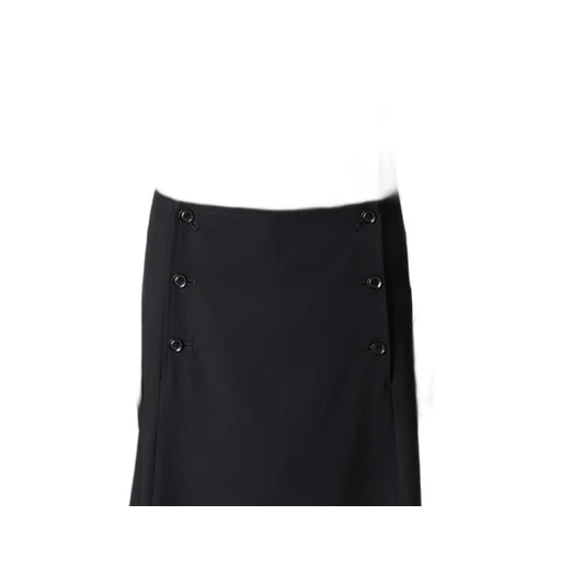Wool Gabardine Back Lace Up Sailor Skirt