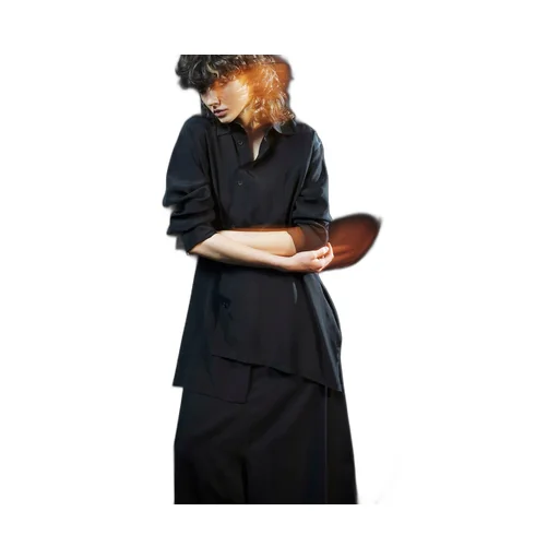 Gabardine R-Backside Flare Wide Pants