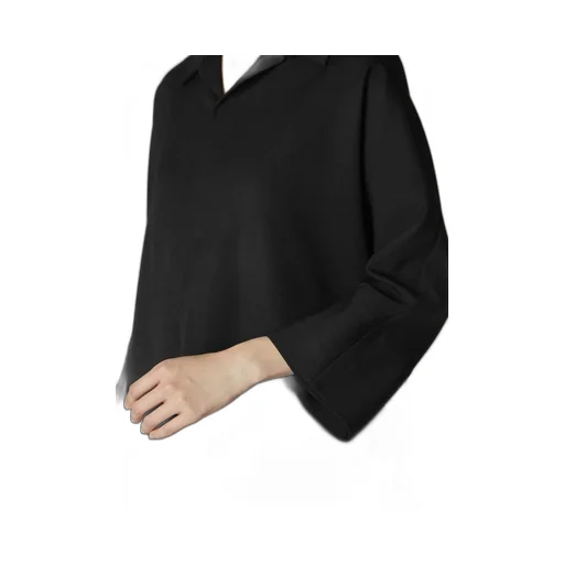 2/60 Wool Gabardine Open Collar Dolman Slv Dress
