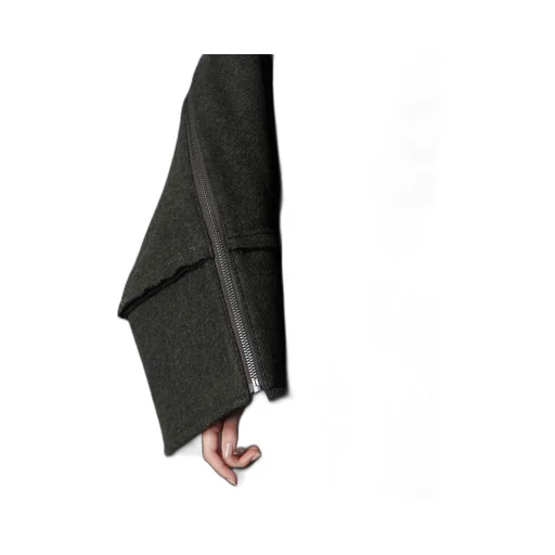 Double Weave Melton Short Length Big Sleeve Double Coat