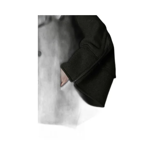 Double Weave Melton Short Length Big Sleeve Double Coat