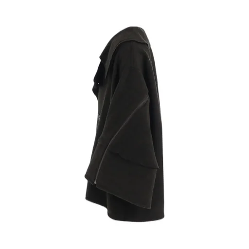 Double Weave Melton Short Length Big Sleeve Double Coat