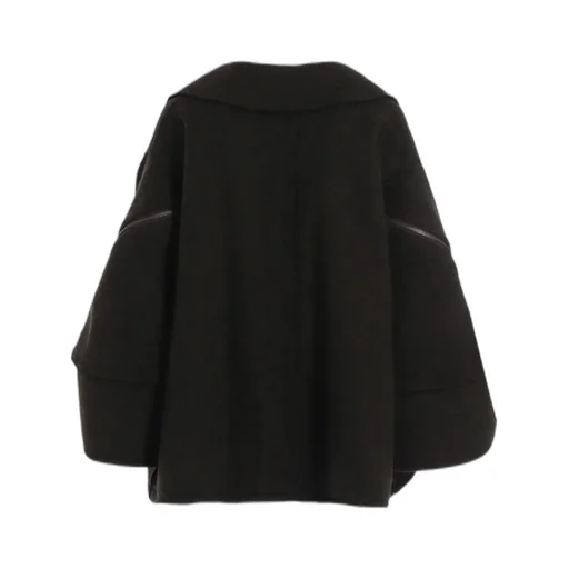 Double Weave Melton Short Length Big Sleeve Double Coat