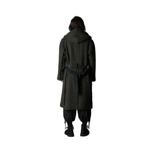 Double Weave Melton Unrrimmed Hooded Coat