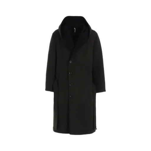 Double Weave Melton Unrrimmed Hooded Coat