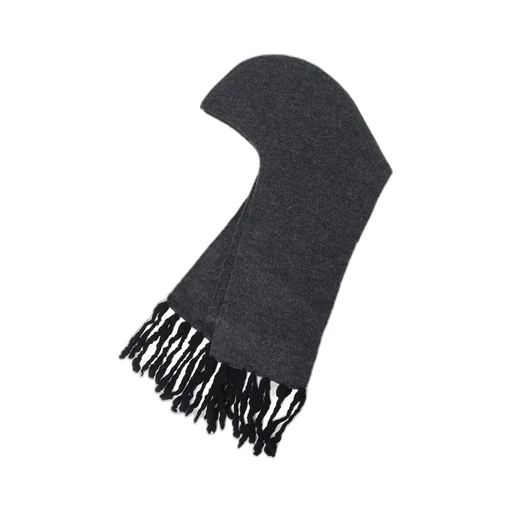 Boilmerinowool Fringe Hooded Muffler