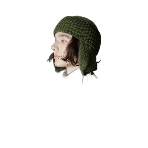 Wool Boa+Ex Finemerino Wool Flight Knit Cap