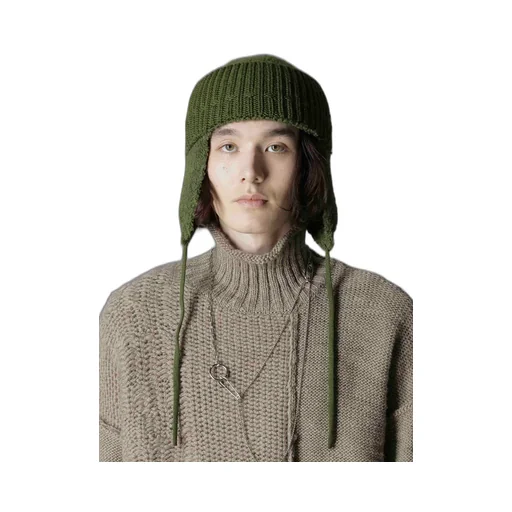Wool Boa+Ex Finemerino Wool Flight Knit Cap