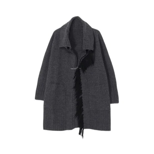Boilmerinowool Fringe Knit Gown