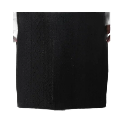 Cable Jq Knit Collerless Coat