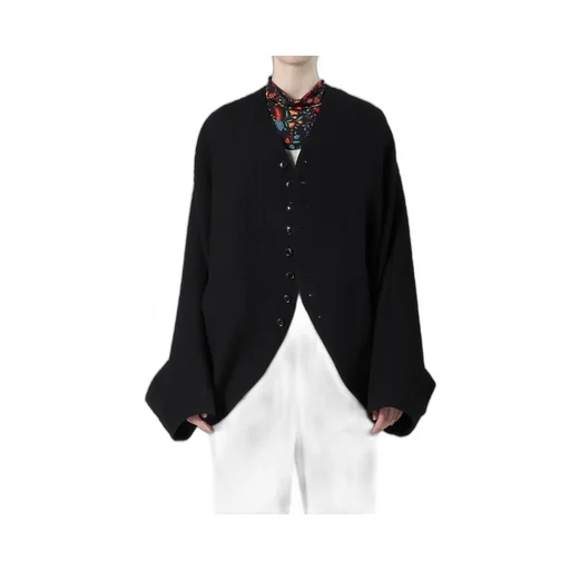 Cable Jq Knit Dolman Sleeve Jacket