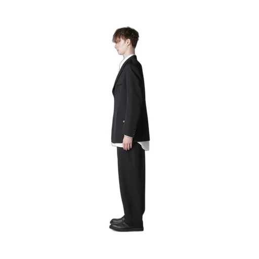 Wool Gabardine Jacket With A Right Lapel Tab
