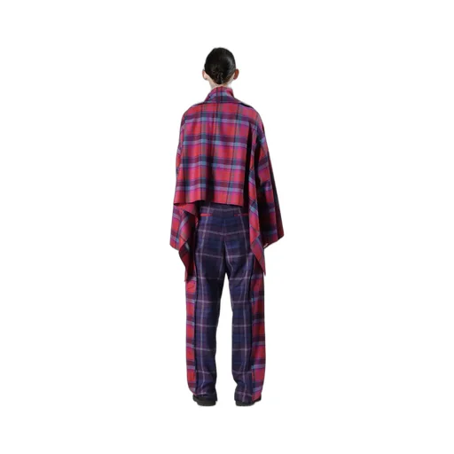 Plaid Scarf Blouson
