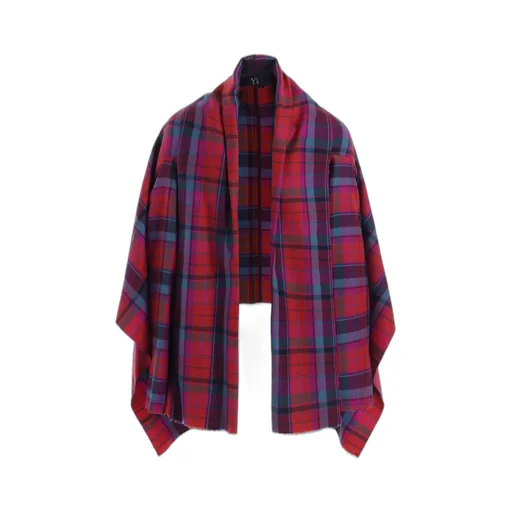 Plaid Scarf Blouson