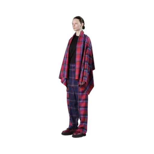 Plaid Scarf Blouson
