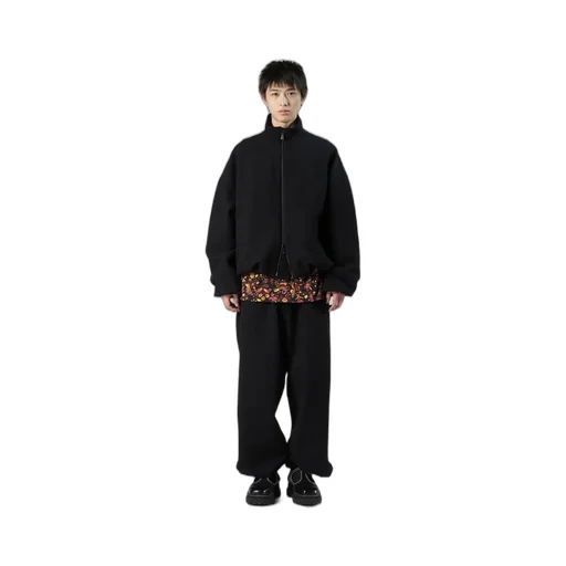 Cable Jq Knit Elastic Waist Pants