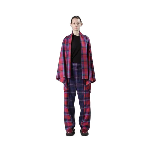 Plaid Scarf Blouson