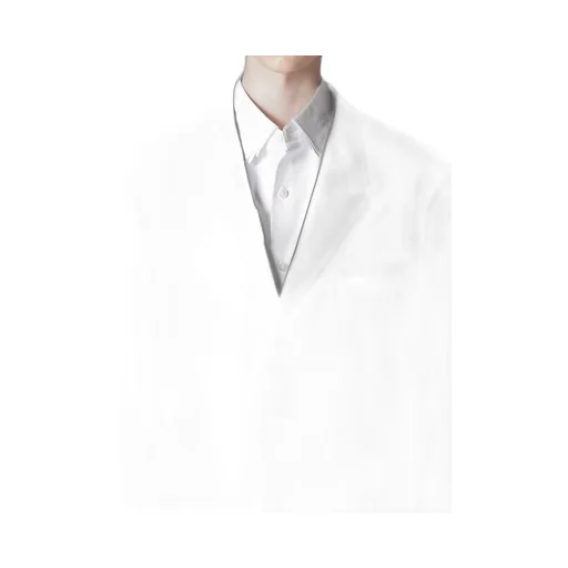 Wool Gabardine Jacket With A Right Lapel Tab