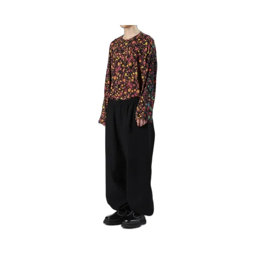Cable Jq Knit Elastic Waist Pants