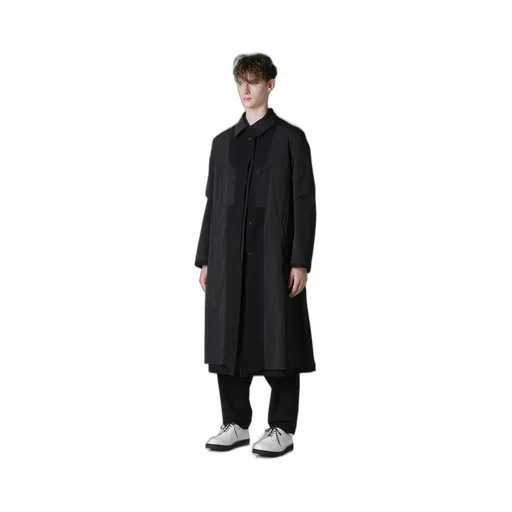 Airy Mosser Long Coat With Nylon Lining