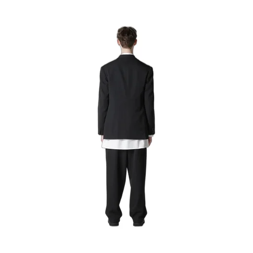 Wool Gabardine Jacket With A Right Lapel Tab