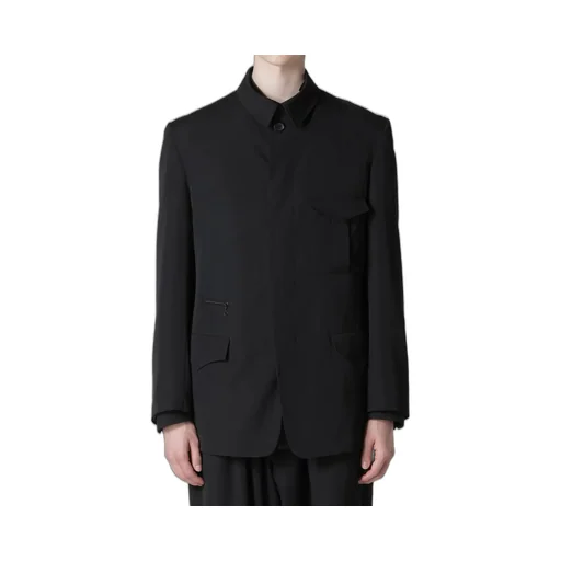Wool Gabardine Jacket With Military Detils