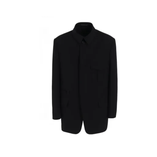 Wool Gabardine Jacket With Military Detils