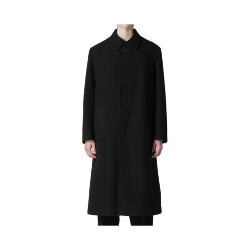 Airy Mosser Long Coat With Nylon Lining