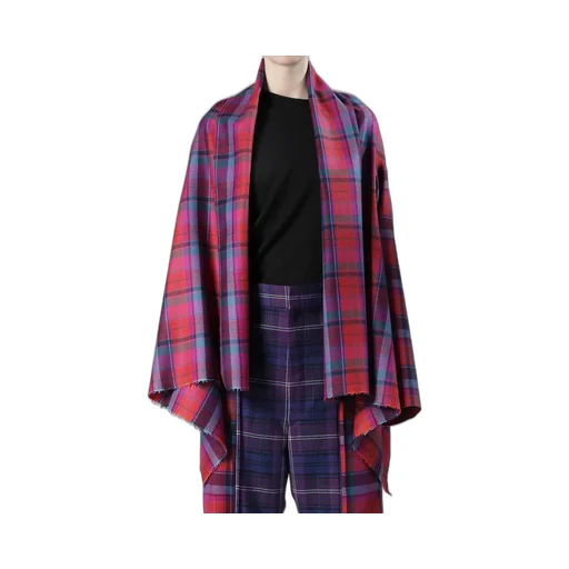 Plaid Scarf Blouson