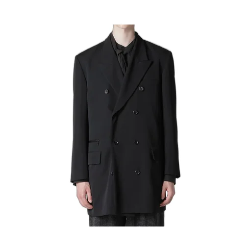 Wool Gabardine Double-Breasted Jacket