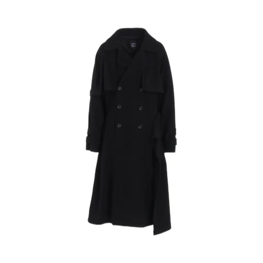 Wool Mosser Back Drape Trench Coat