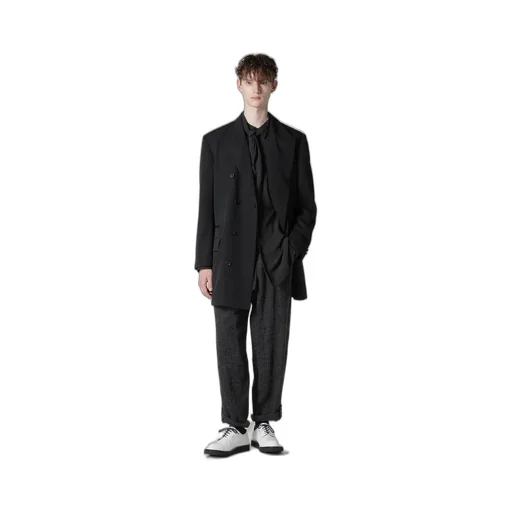 Wool Gabardine Double-Breasted Jacket