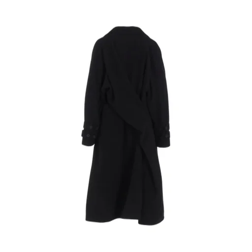 Wool Mosser Back Drape Trench Coat