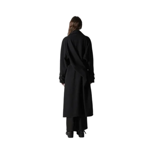 Wool Mosser Back Drape Trench Coat