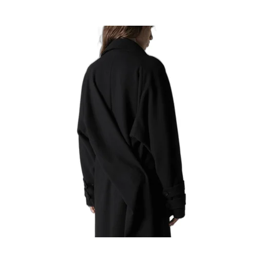 Wool Mosser Back Drape Trench Coat