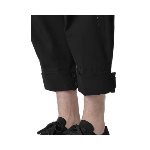 C/L Canvas Black Belted Hem Pants