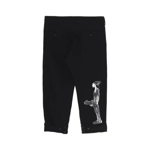 C/L Canvas Black Belted Hem Pants