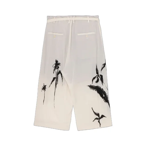 Flower Print Belted Pants