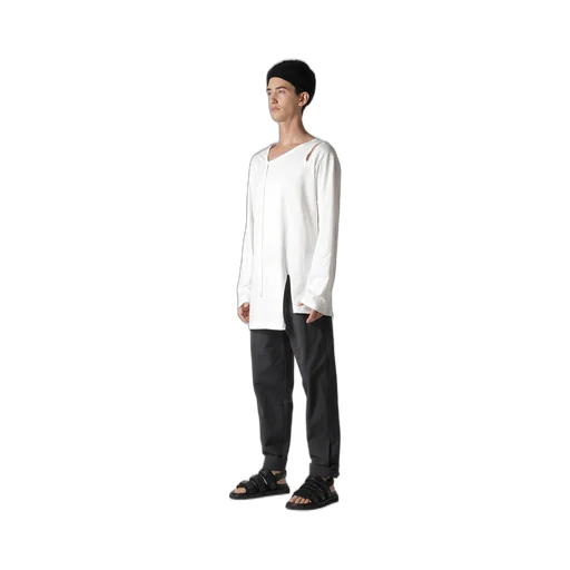 Single Jersey Binder V Neck Long Sleeve