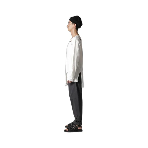 Single Jersey Binder V Neck Long Sleeve
