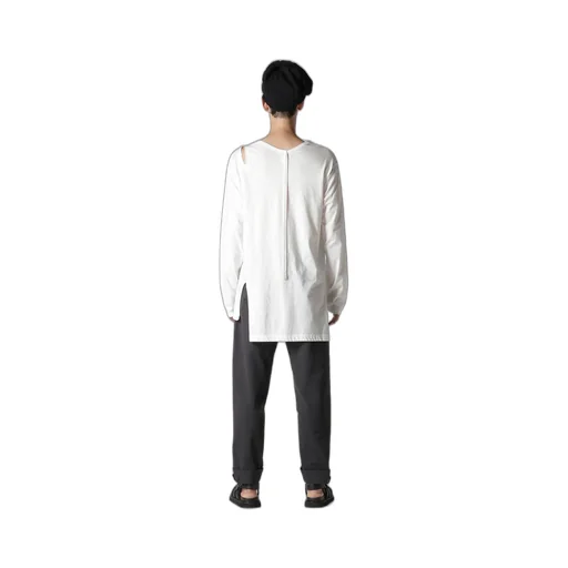 Single Jersey Binder V Neck Long Sleeve