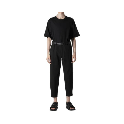 C/L Uneven Thread Canvas Tab Detail Slim Pants