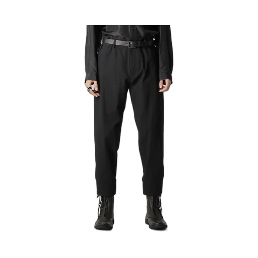 C/L Uneven Thread Canvas Belted Hem Pants