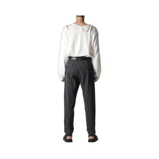 C/ Poplin Tab Detail Slim Pants