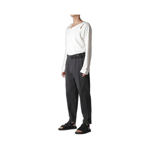 C/ Poplin Tab Detail Slim Pants