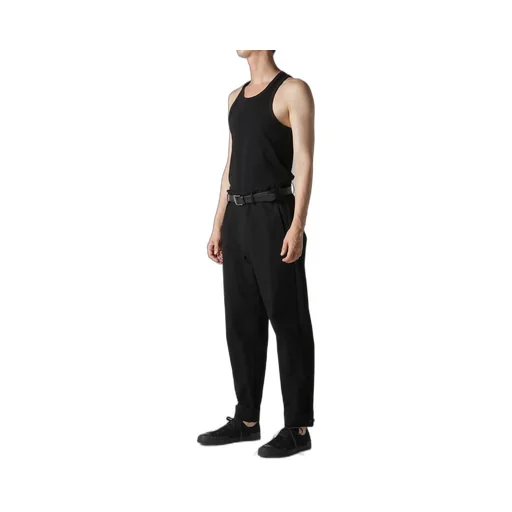 C/L Uneven Thread Canvas Tab Detail Slim Pants