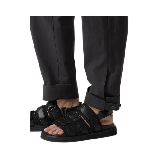 C/ Poplin Tab Detail Slim Pants