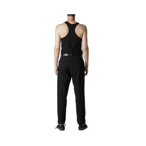 C/L Uneven Thread Canvas Tab Detail Slim Pants